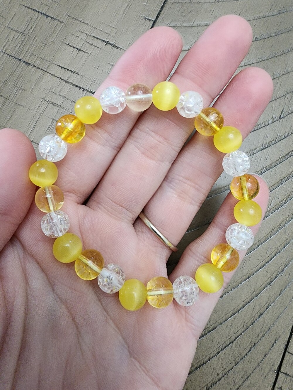 FP Attract Wealth Bracelet, Yellow Selenite & Citrine Abundance & Prosperity